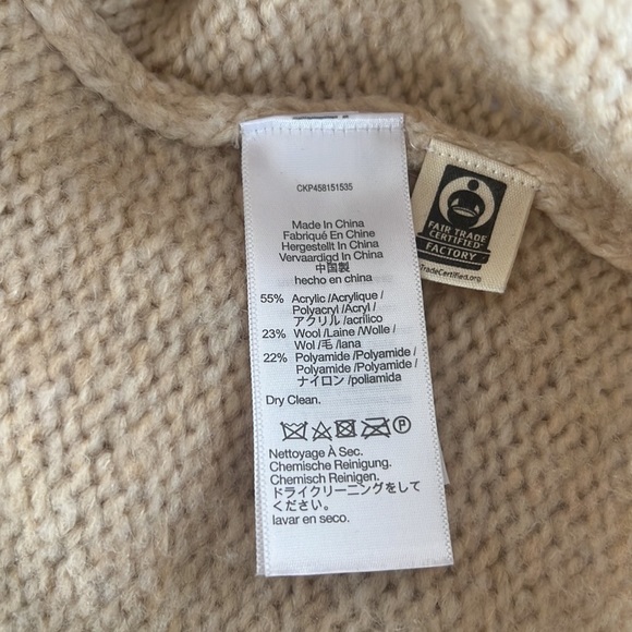 Madewell Somerveil fair isle wool blend turtleneck sweater SZ XXS oversized fit - Picture 9 of 13